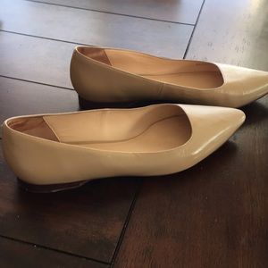 Cole Haan embossed patent nude flats
